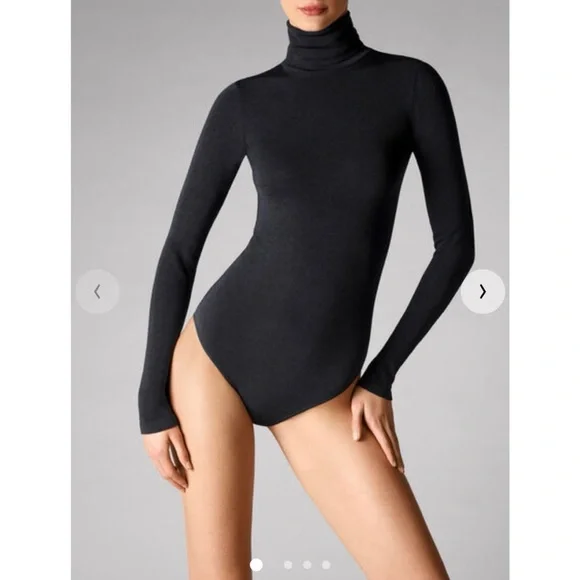 Wolford Black Colorado Turtleneck String Bodysuit - Picture 1 of 8
